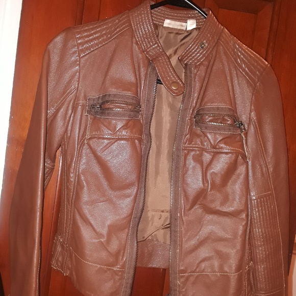🚫SOLD🚫Brown leather jacket - Picture 4 of 4